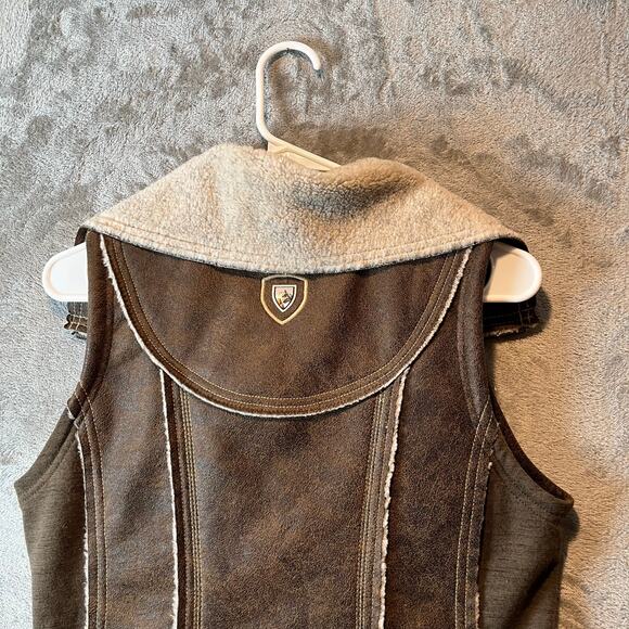 Kuhl Dani Sherpa Brown Vest Zipper Pockets Women's Size Small Hiking Gorpcore - Picture 4 of 7